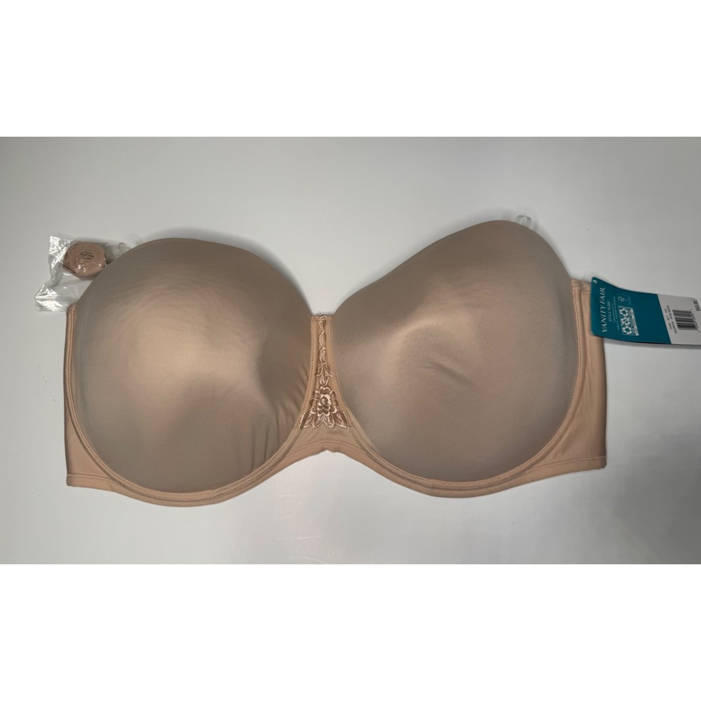 Vanity Fair Beauty Back Strapless Underwire Bra‎ 74380 Rose Beige 42H NWT